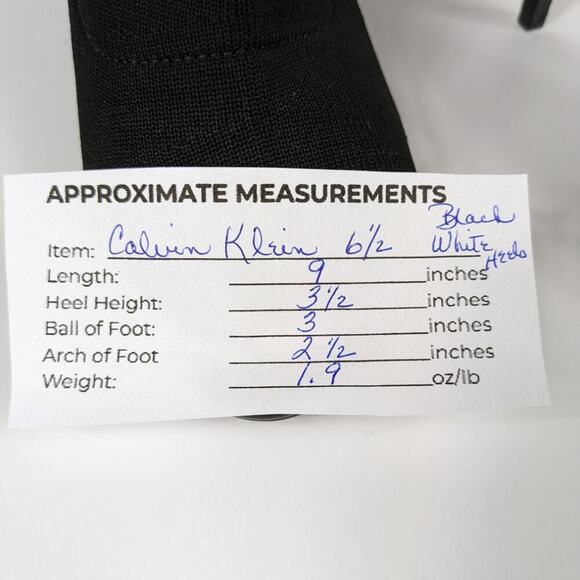 Calvin Klein 6.5 Peep Toe Sock Booties Black Stiletto Heel Chic Y2K Inspired - Picture 11 of 11